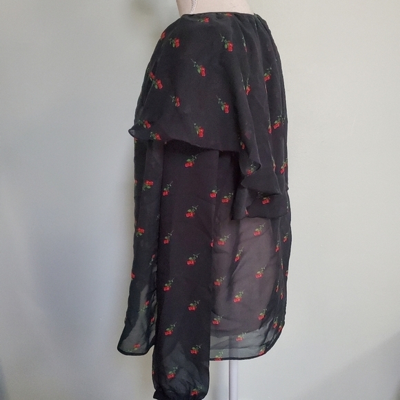 Wildfox Sheer Floral Ruffle Blouse - Picture 5 of 9